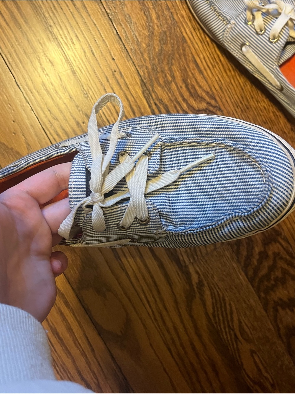 Sperry Blue & White Striped Boat Shoes - Women's Flats
